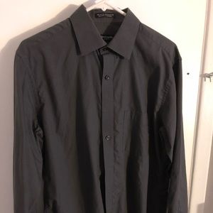 Pierre Cardin gray button down shirt